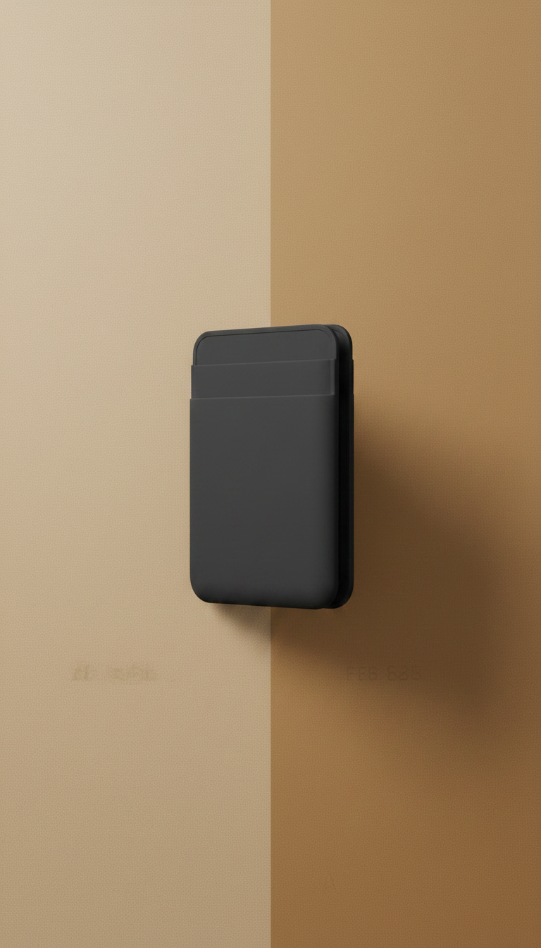 Alternate angle view of Charcoal Ink Silicone Card Wallet
