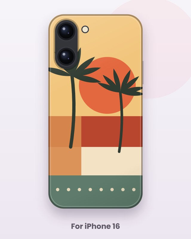 Sunset Palms Colour-Block Cover