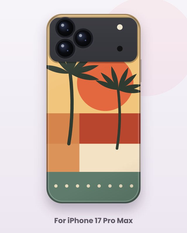Sunset Palms Colour-Block Cover