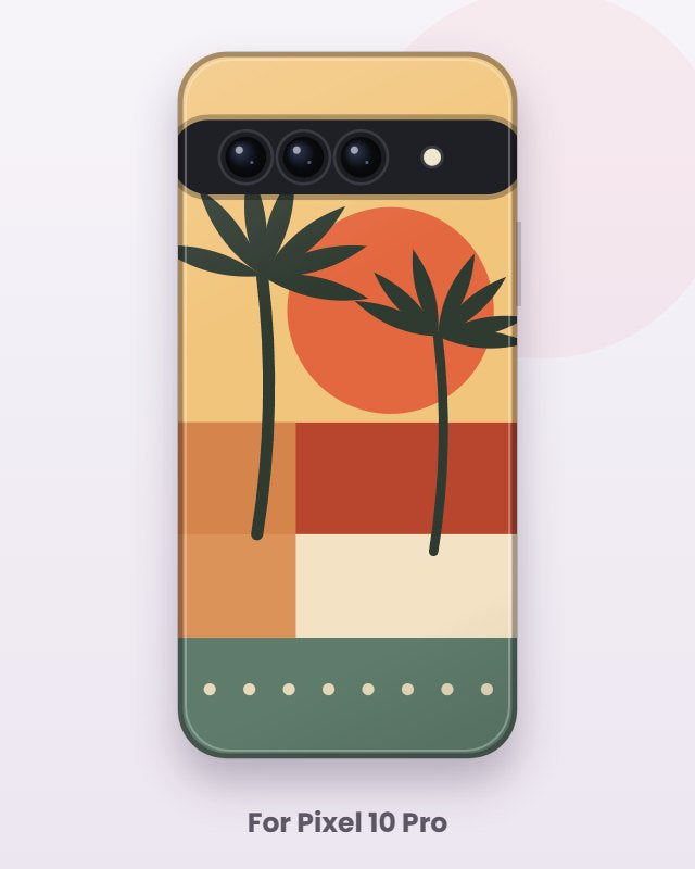 Sunset Palms Colour-Block Cover