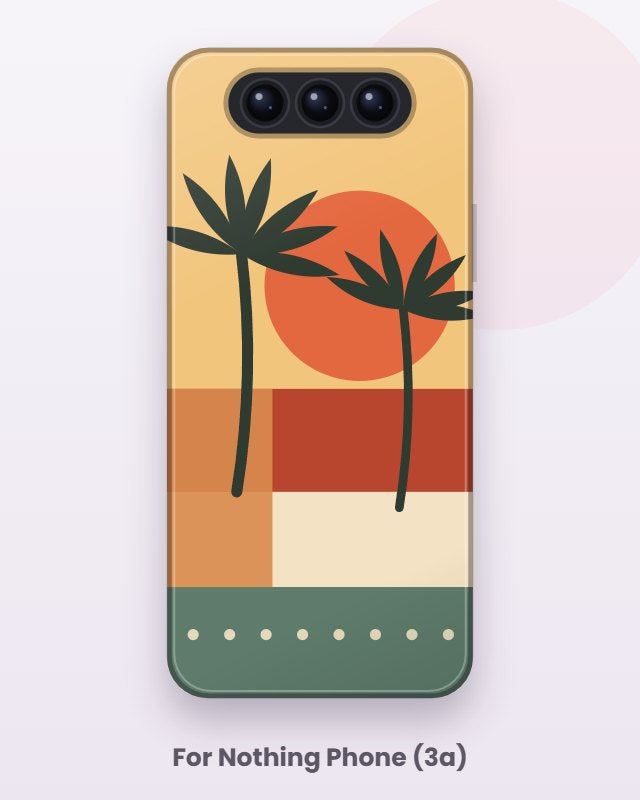 Sunset Palms Colour-Block Cover
