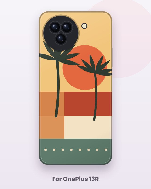 Sunset Palms Colour-Block Cover