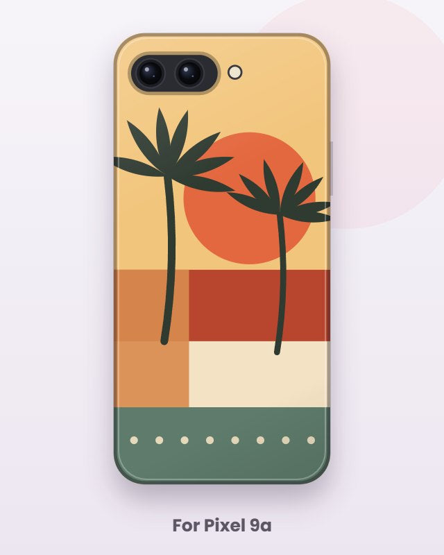 Sunset Palms Colour-Block Cover
