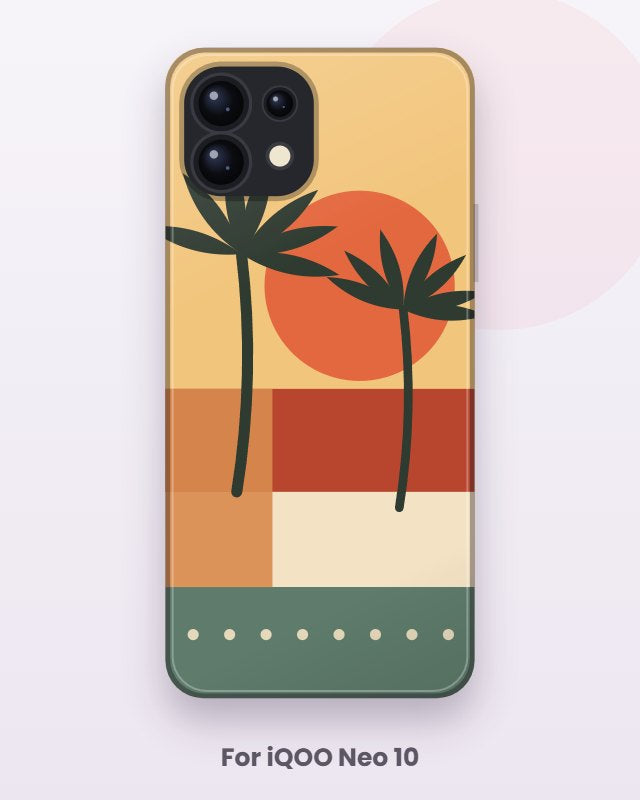 Sunset Palms Colour-Block Cover