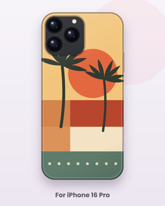 Sunset Palms Colour-Block Cover