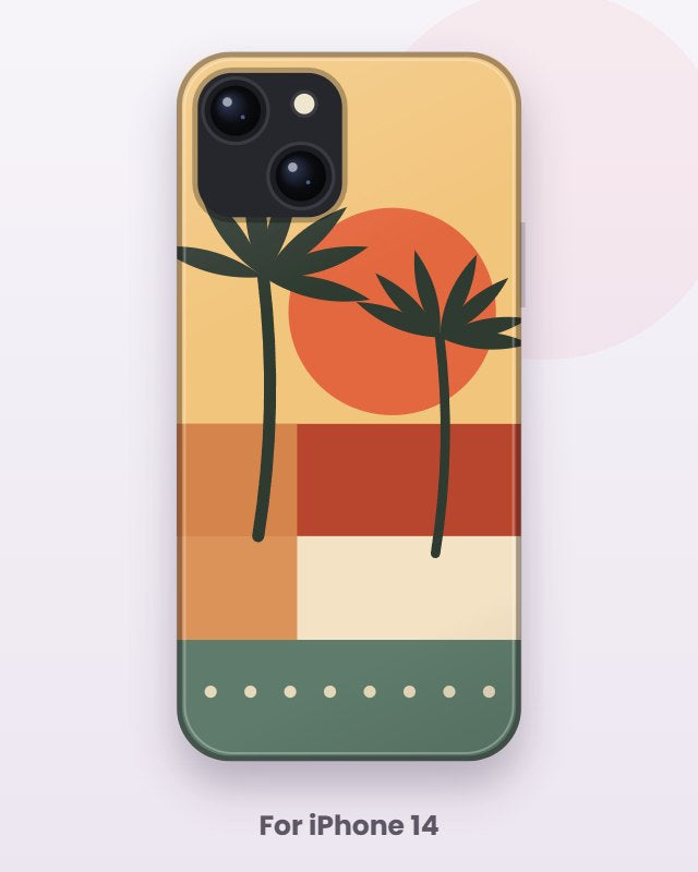 Sunset Palms Colour-Block Cover