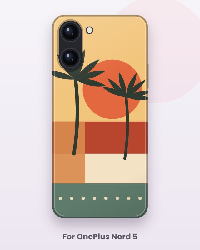Sunset Palms Colour-Block Cover