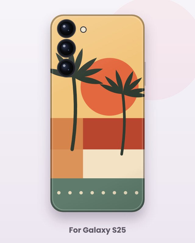 Sunset Palms Colour-Block Cover