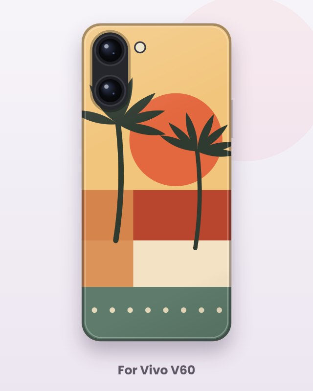 Sunset Palms Colour-Block Cover