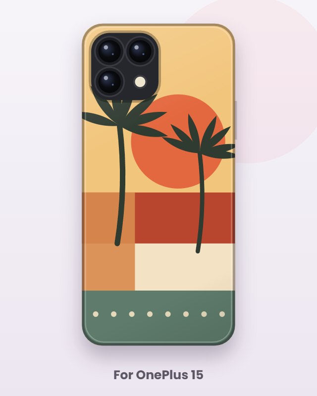 Sunset Palms Colour-Block Cover