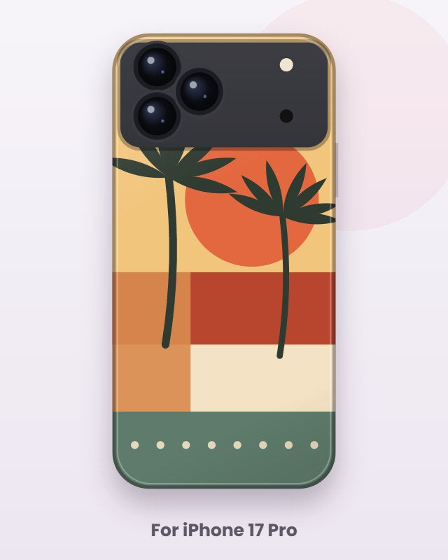 Sunset Palms Colour-Block Cover