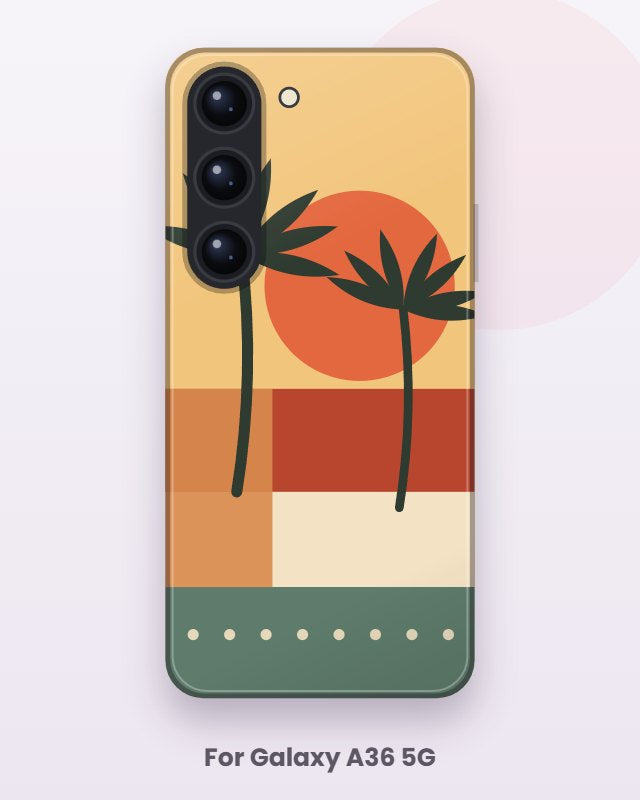 Sunset Palms Colour-Block Cover
